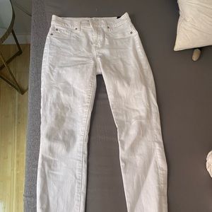 7 for all mankind white skinny jeans